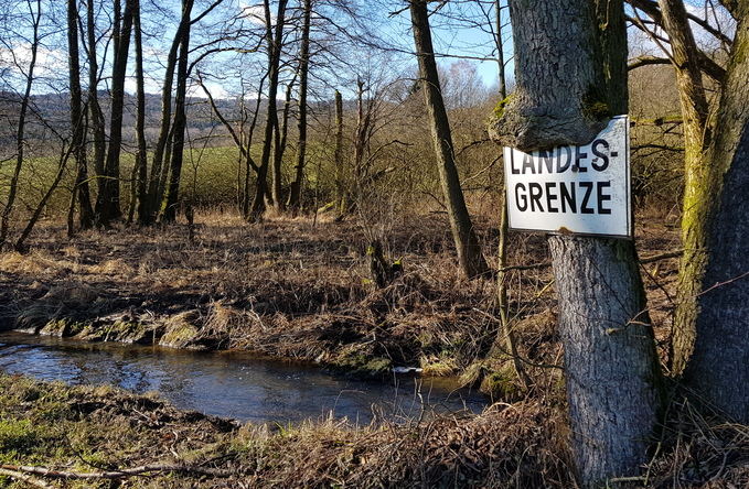 sunny border in January - view to czech side, Plassendorf